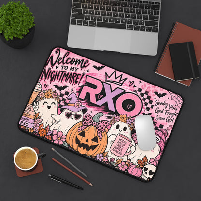 RXO Pink Pumpkin & Ghosts Desk Mat