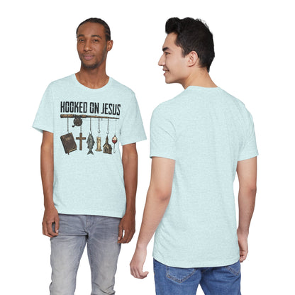 Hooked on Jesus - Faith Inspired Men's T-Shirt