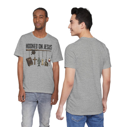 Hooked on Jesus - Faith Inspired Men's T-Shirt