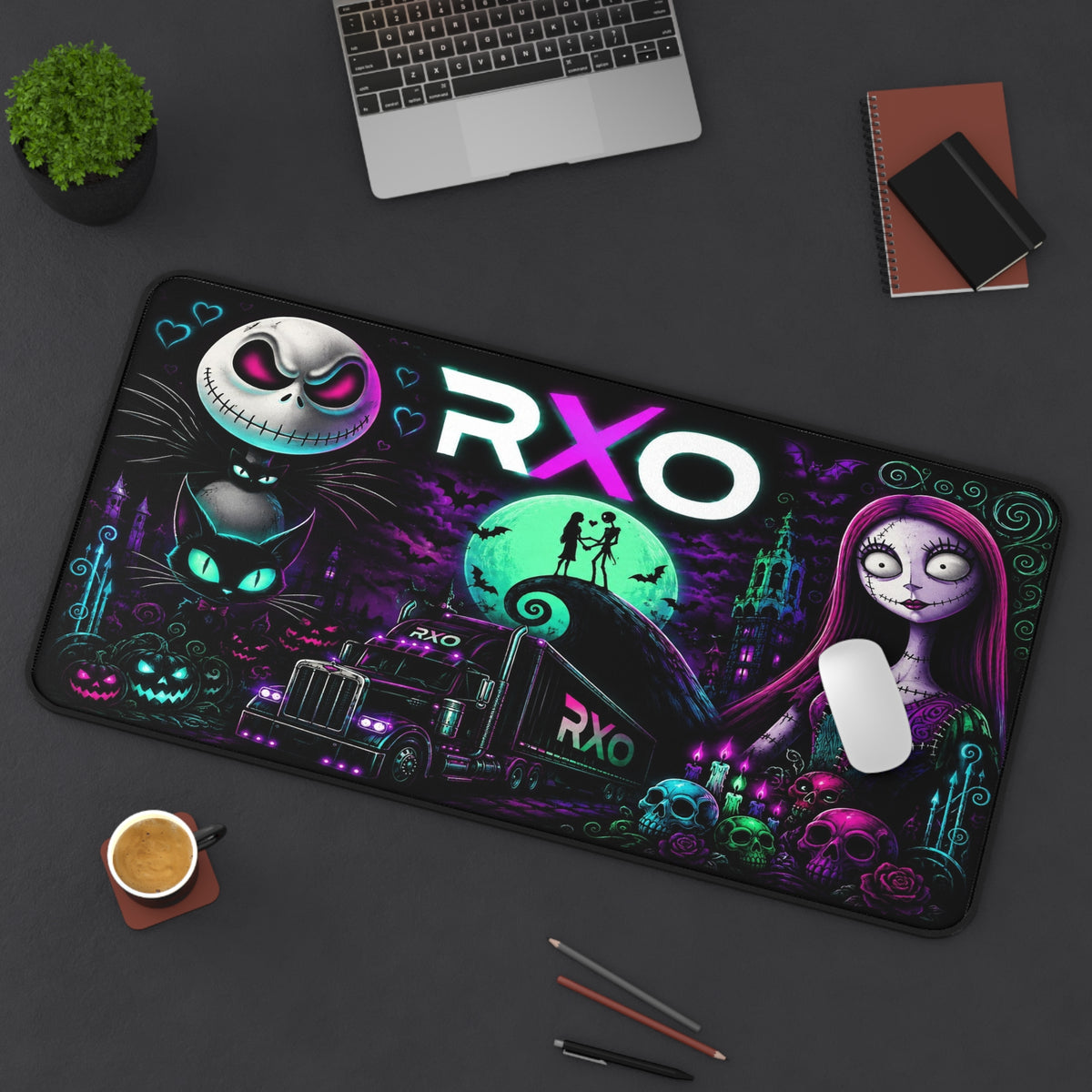 RXO Neon Gothic Trucking Desk Mat