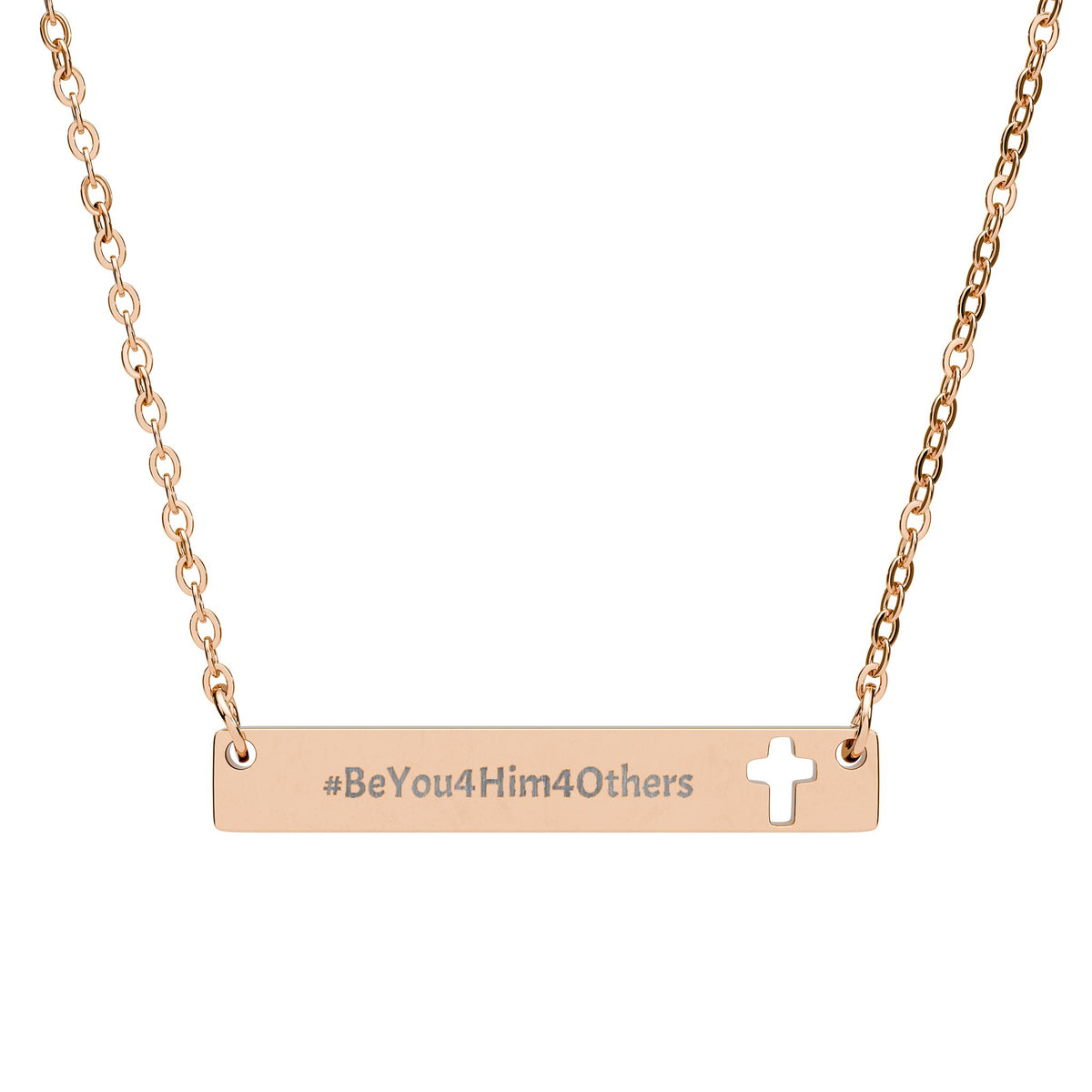 BeYou4Him4Others Cross Bar Necklace