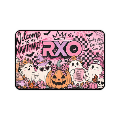 RXO Pink Pumpkin & Ghosts Desk Mat