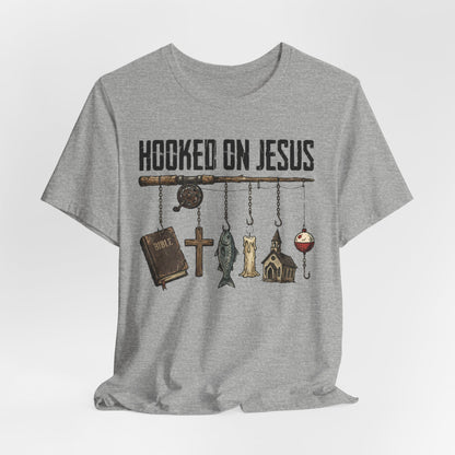 Hooked on Jesus - Faith Inspired Men's T-Shirt