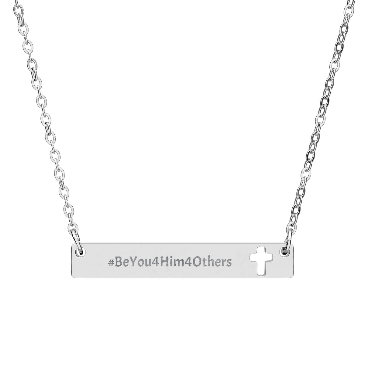 BeYou4Him4Others Cross Bar Necklace