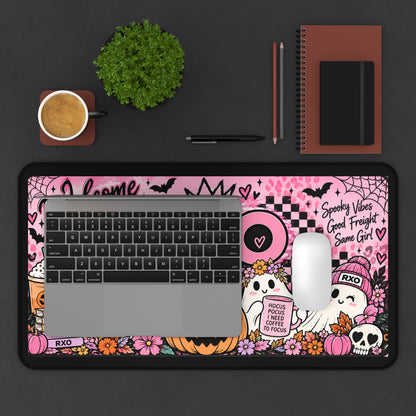 RXO Pink Pumpkin & Ghosts Desk Mat