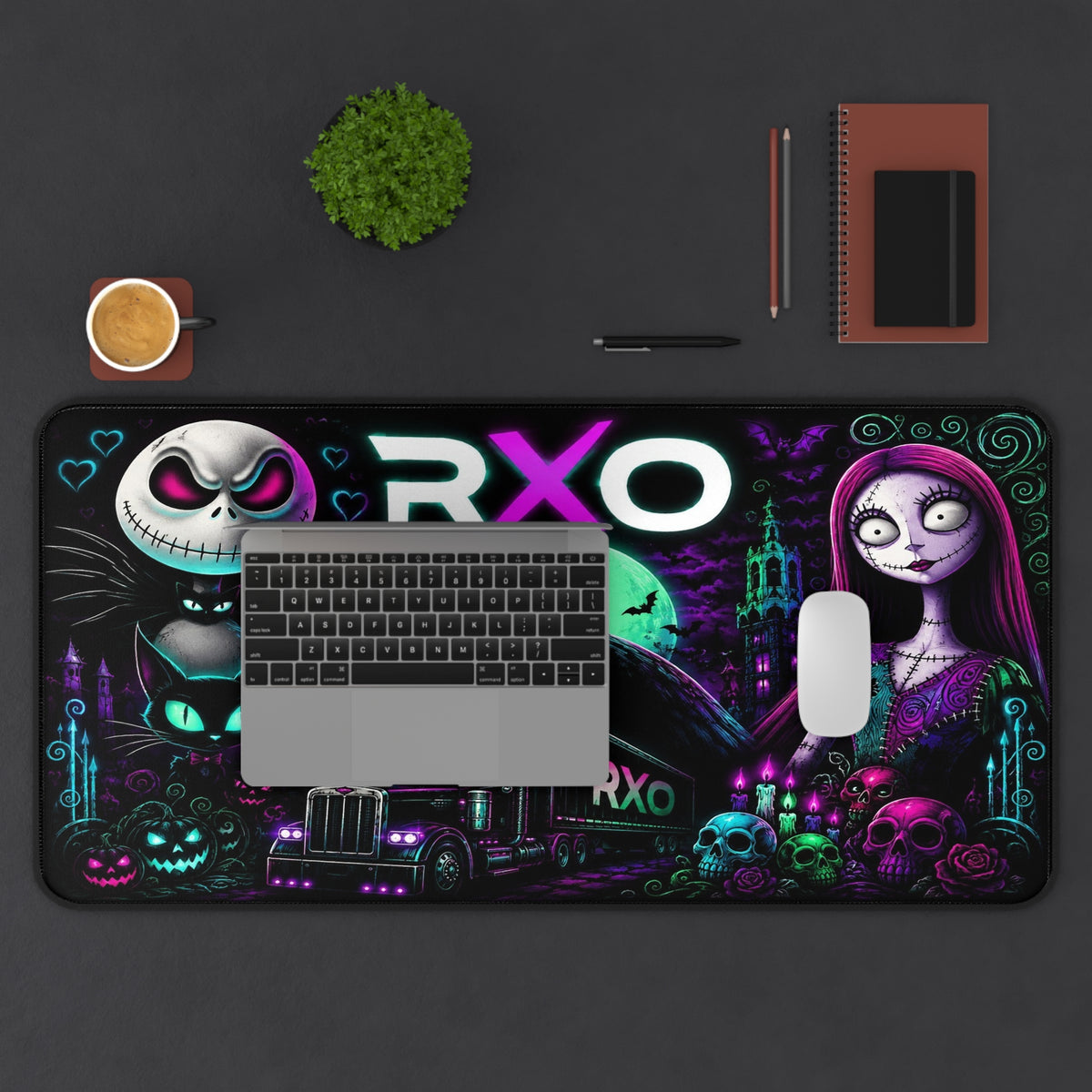 RXO Neon Gothic Trucking Desk Mat