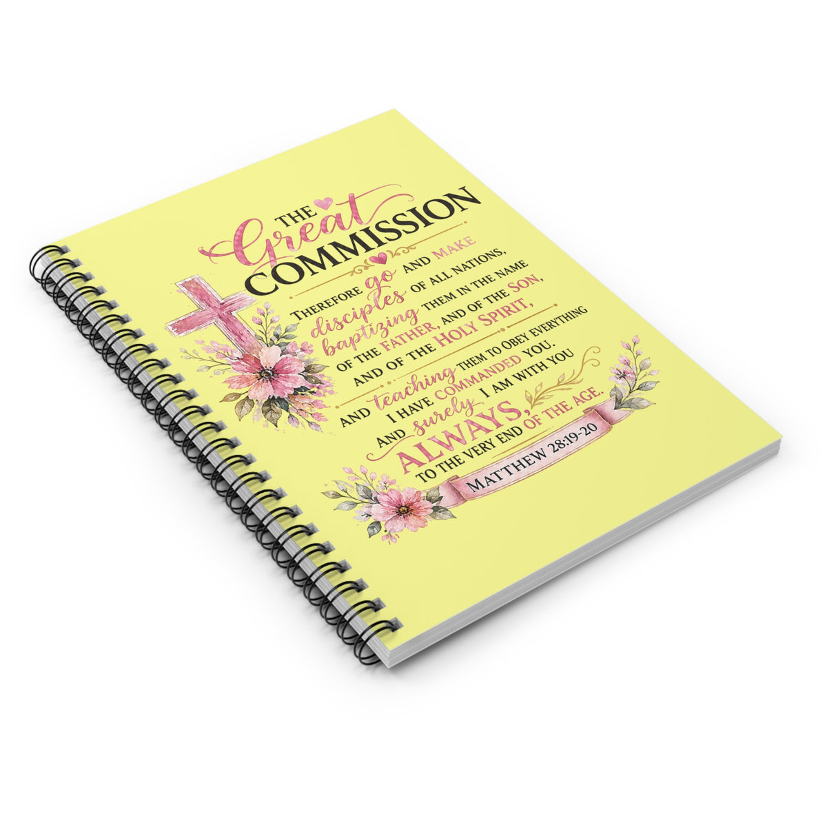 Matthew 28:19–20 Scripture Spiral Notebook