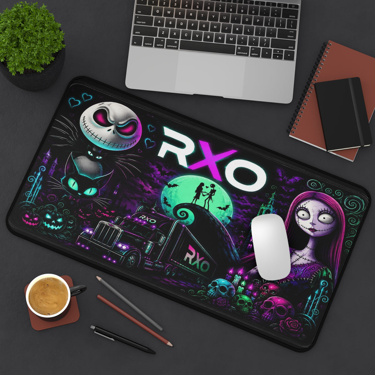 RXO Neon Gothic Trucking Desk Mat